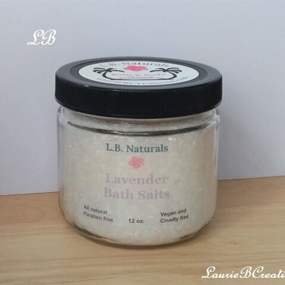 Natural Lavender Bath Salts w/ Keepsake Seashell