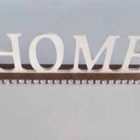 Bling Home Sign Decor - Handpainted white and brown with clear rhinestones for tabletop-ready to ship sale 