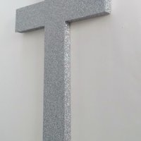 Iridescent Silver Glitter Wall Cross- Decorative fine glitter cross, 9.5" or 12"