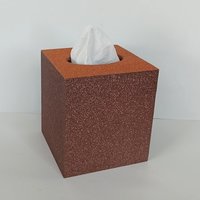 Fall Glitter Tissue Box Cover - Sparkling fine glitter tissue holder in orange with brown or copper, Autumn decor