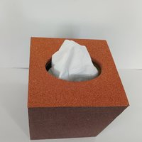 Fall Glitter Tissue Box Cover - Sparkling fine glitter tissue holder in orange with brown or copper, Autumn decor