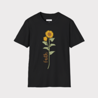 Sunflower & Faith softstyle t-shirt, cotton, unisex, black, white, sand, sport grey