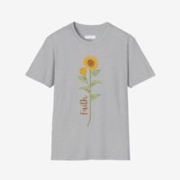 Sunflower & Faith softstyle t-shirt, cotton, unisex, black, white, sand, sport grey