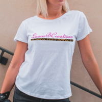 LaurieBCreations women's soft cotton tee with pink and animal print 