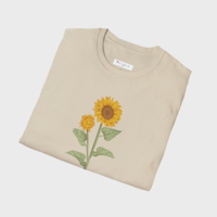 Sunflower & Faith softstyle t-shirt, cotton, unisex, black, white, sand, sport grey