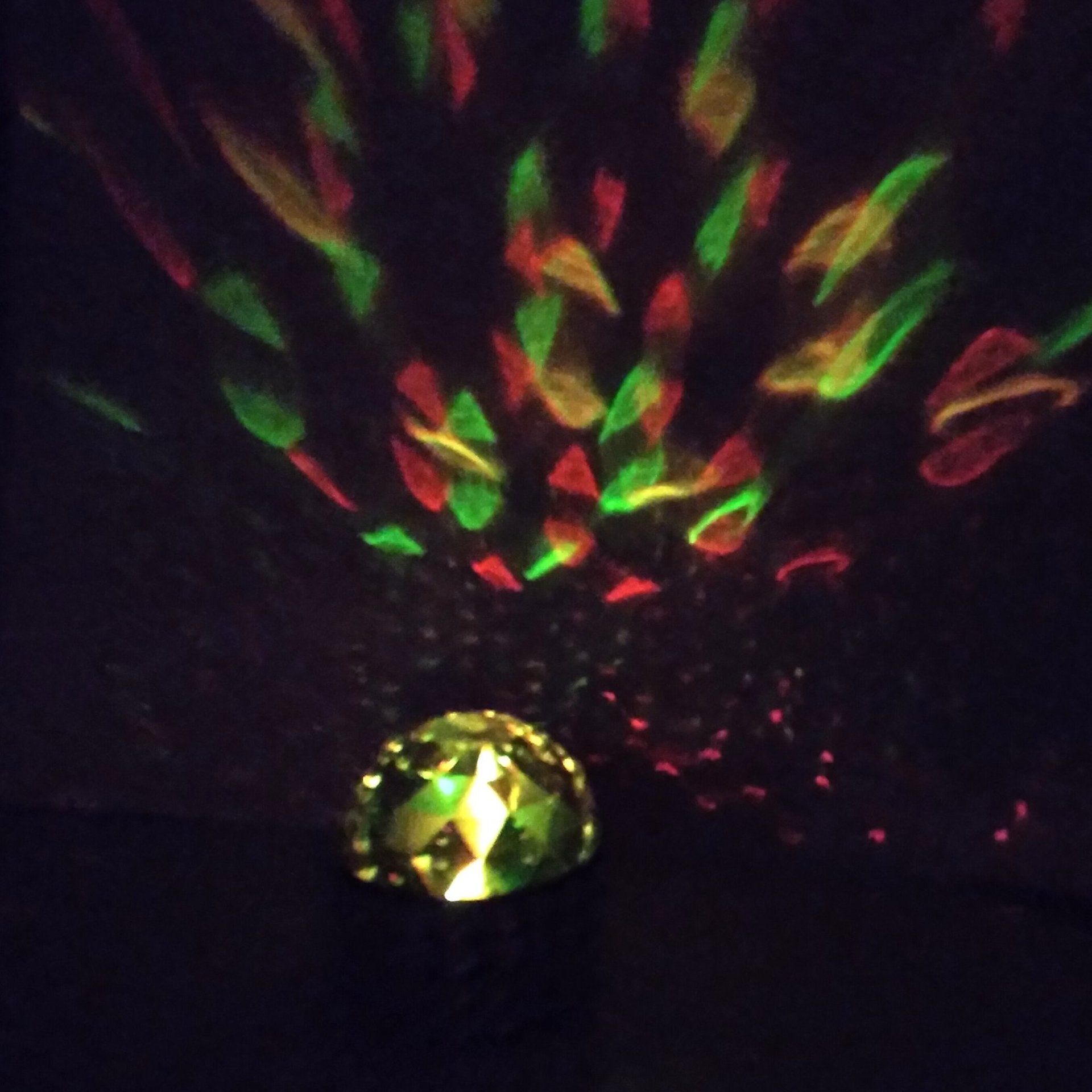 Bling Disco Party Light - LED color changing with clear rhinestone base.