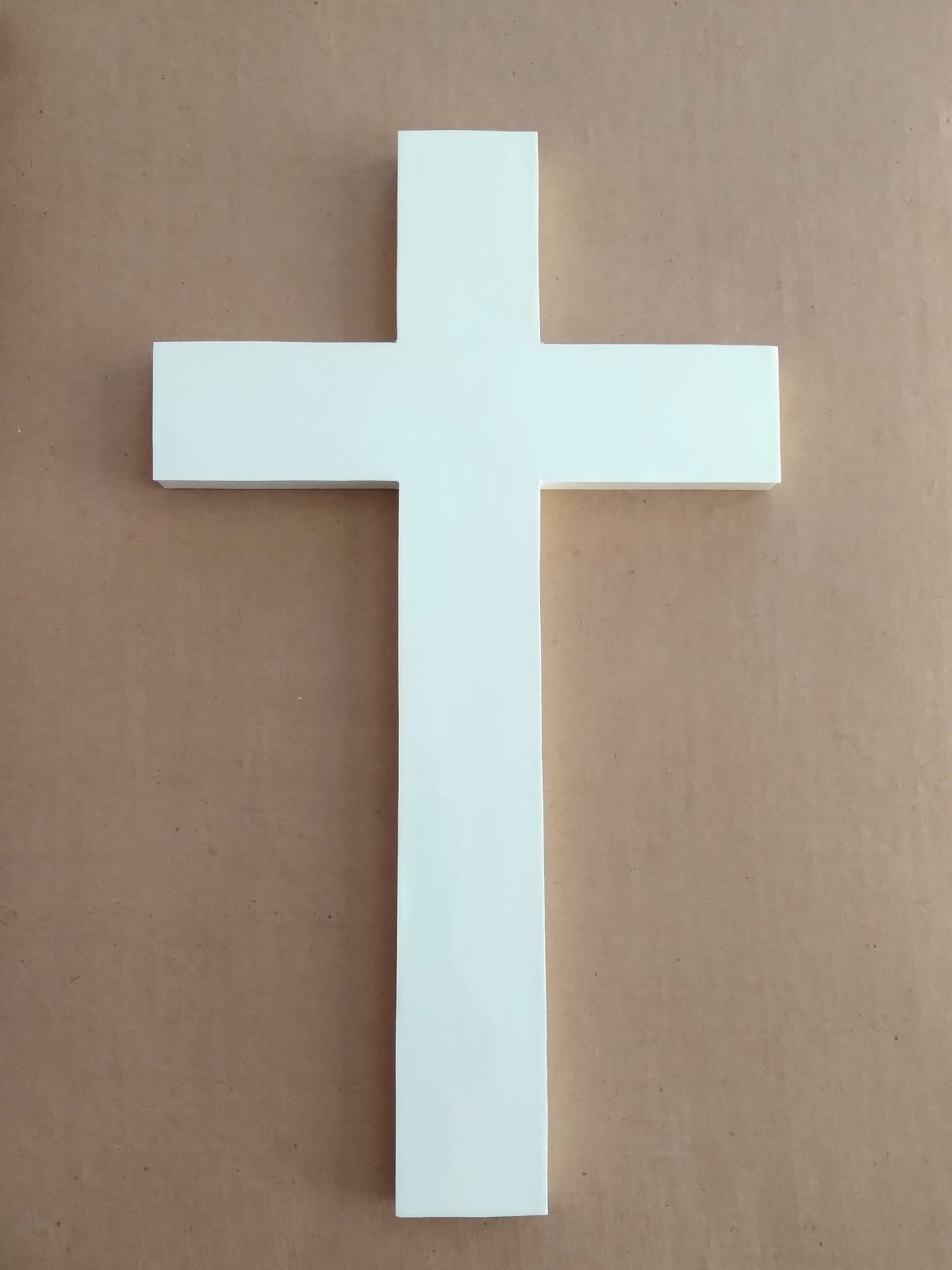 Glow In The Dark Wall Cross - White vinyl cross with light green glow 9.5" or 12"