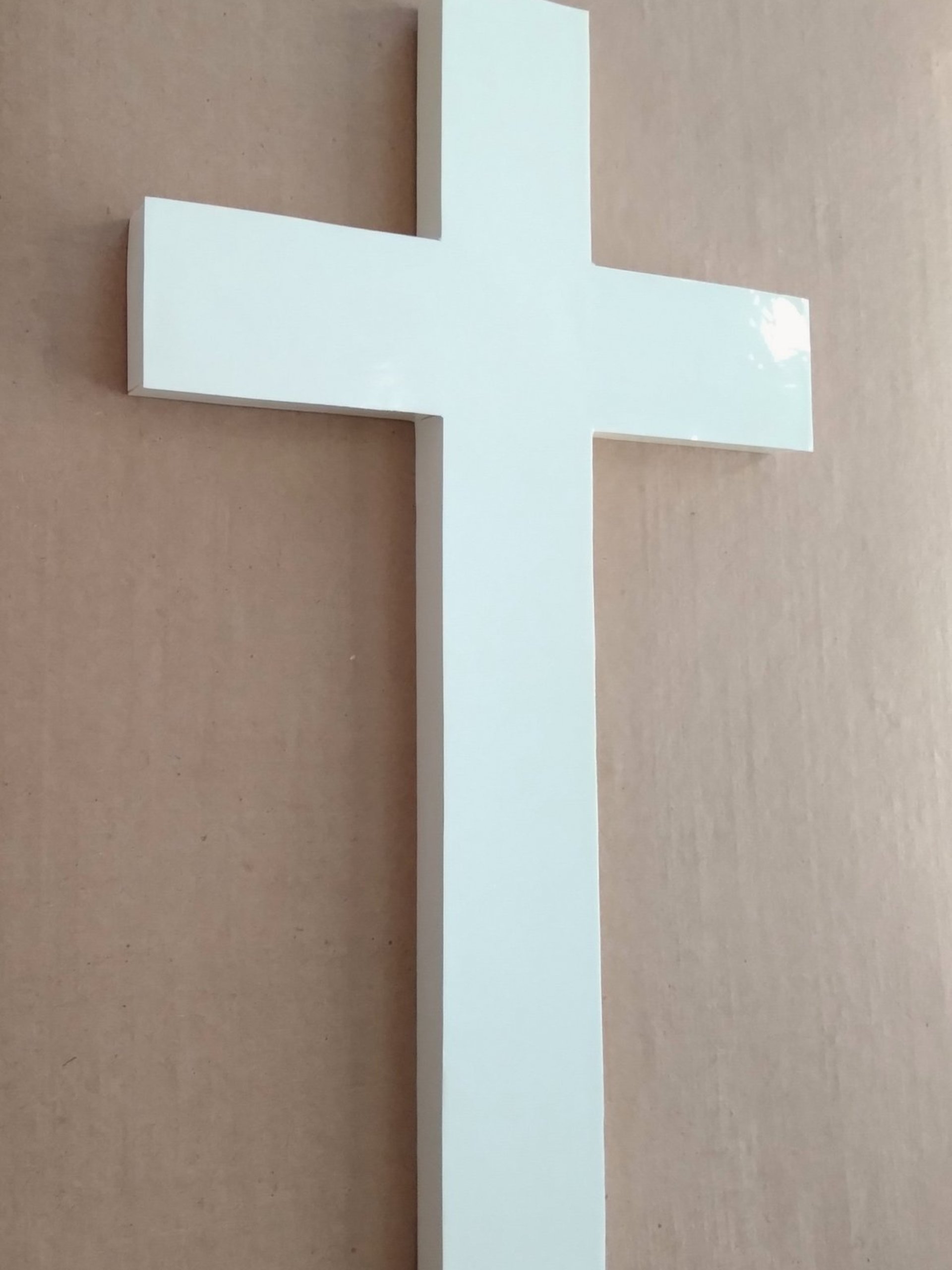 Glow In The Dark Wall Cross - White vinyl cross with light green glow 9.5" or 12"