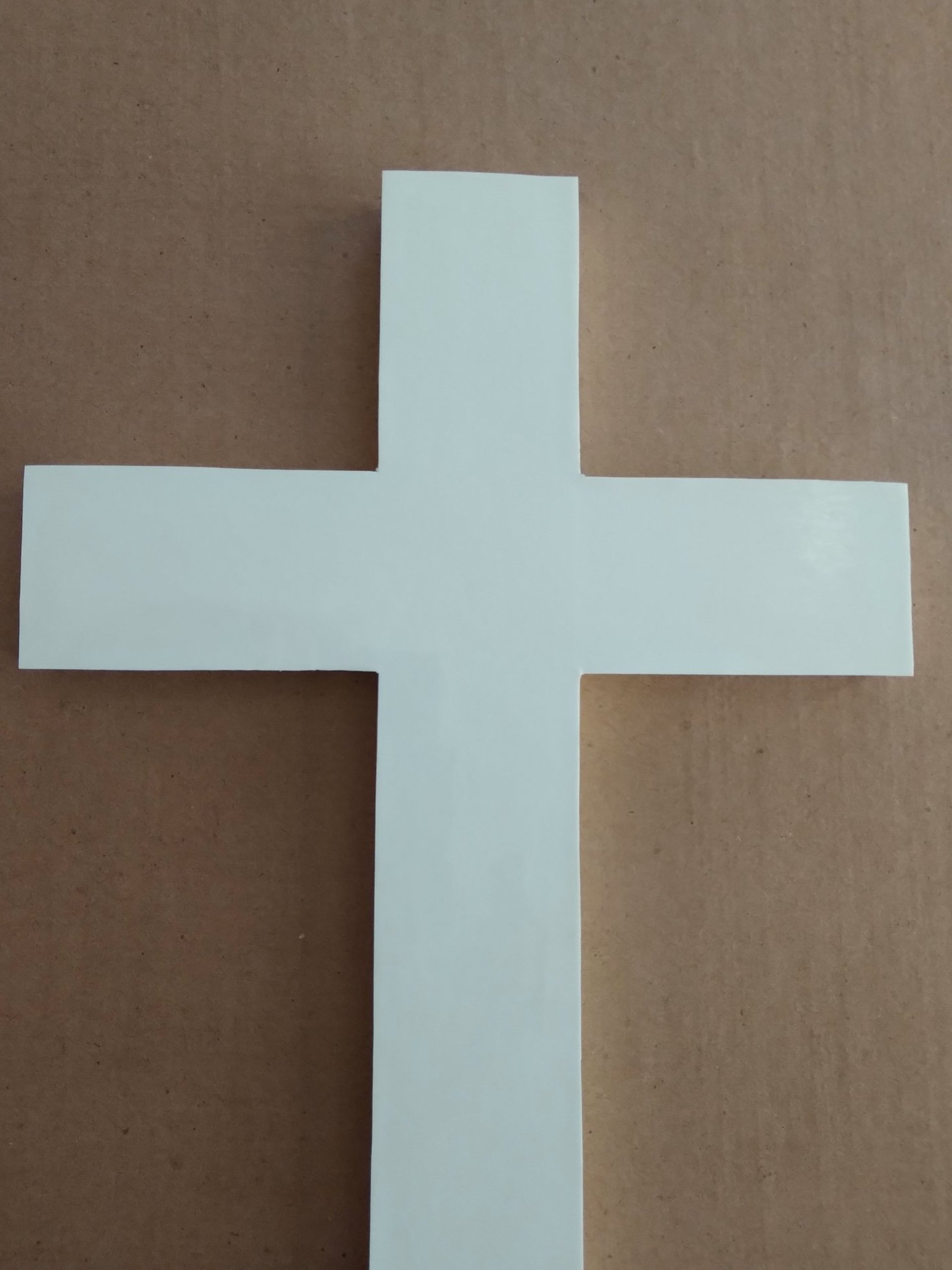 Glow In The Dark Wall Cross - White vinyl cross with light green glow 9.5" or 12"
