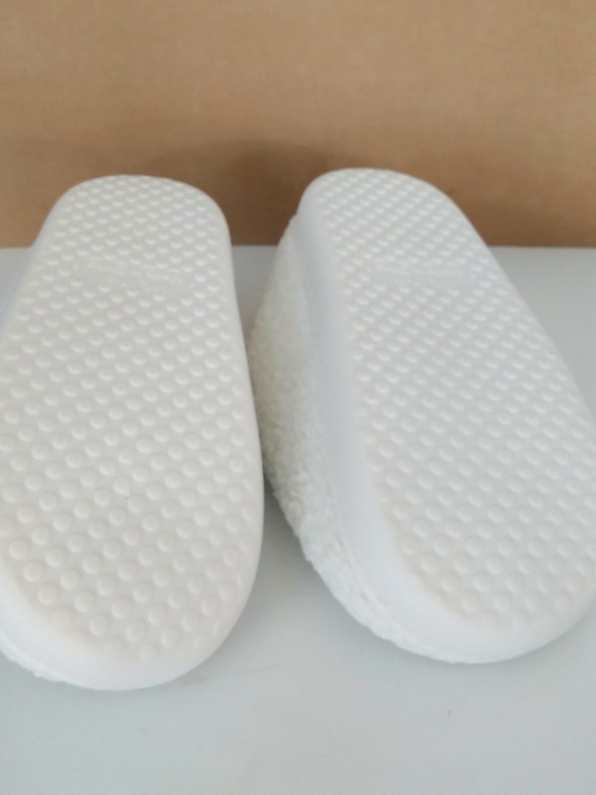 Bling Letter Slippers -  Ivory & tan with pearl rhinestone initials