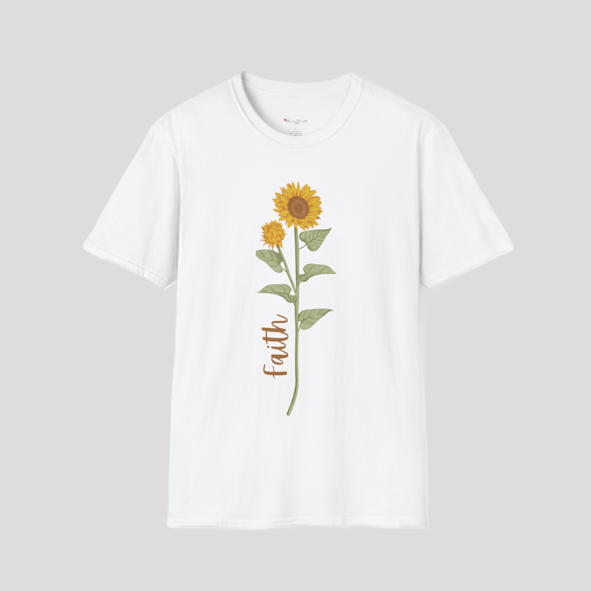Sunflower & Faith softstyle t-shirt, cotton, unisex, black, white, sand, sport grey