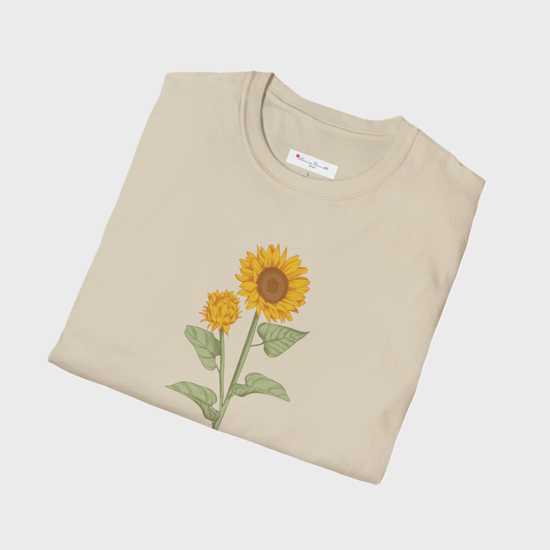 Sunflower & Faith softstyle t-shirt, cotton, unisex, black, white, sand, sport grey