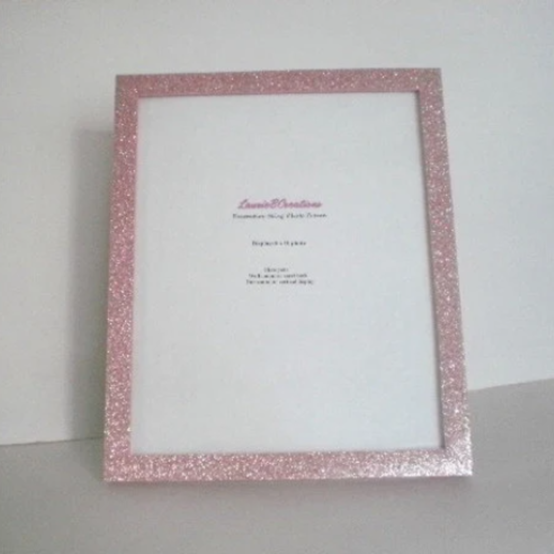 Glitter Picture Frame - Sparkling Fine Glitter in a Variety of Colors for 8 x 10 photos and info