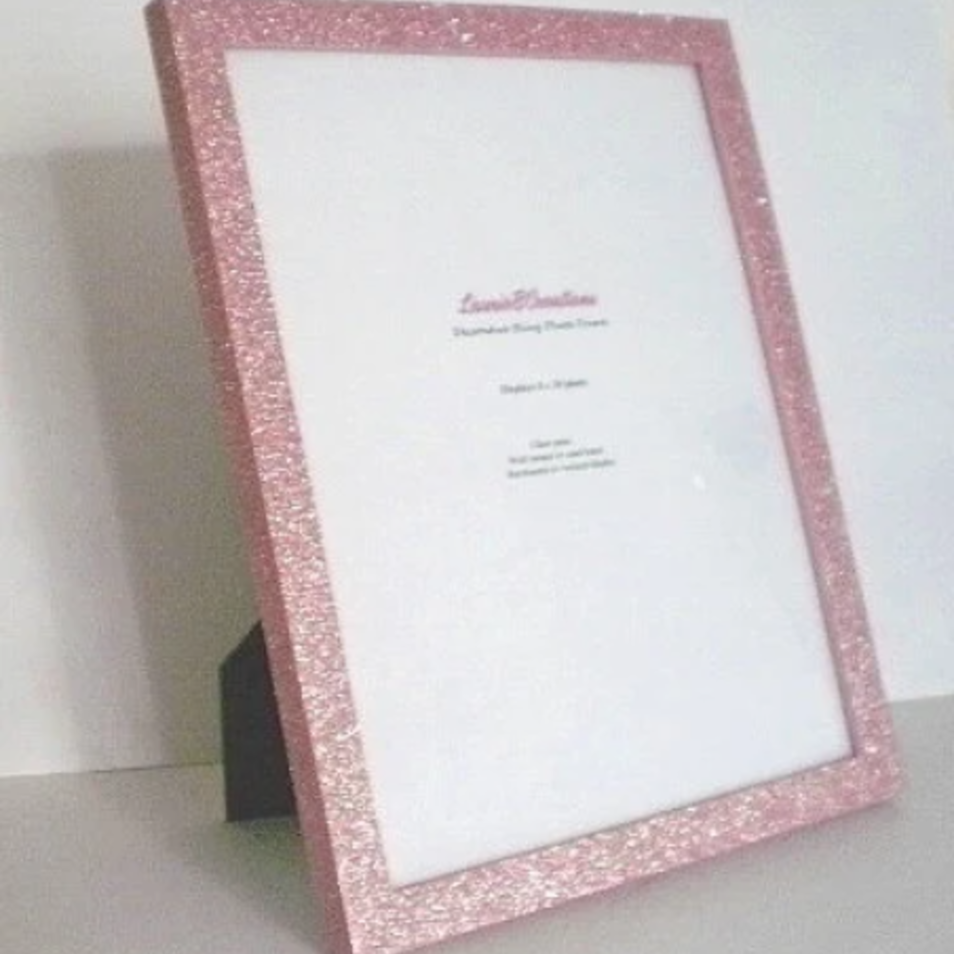 Glitter Picture Frame - Sparkling Fine Glitter in a Variety of Colors for 8 x 10 photos and info