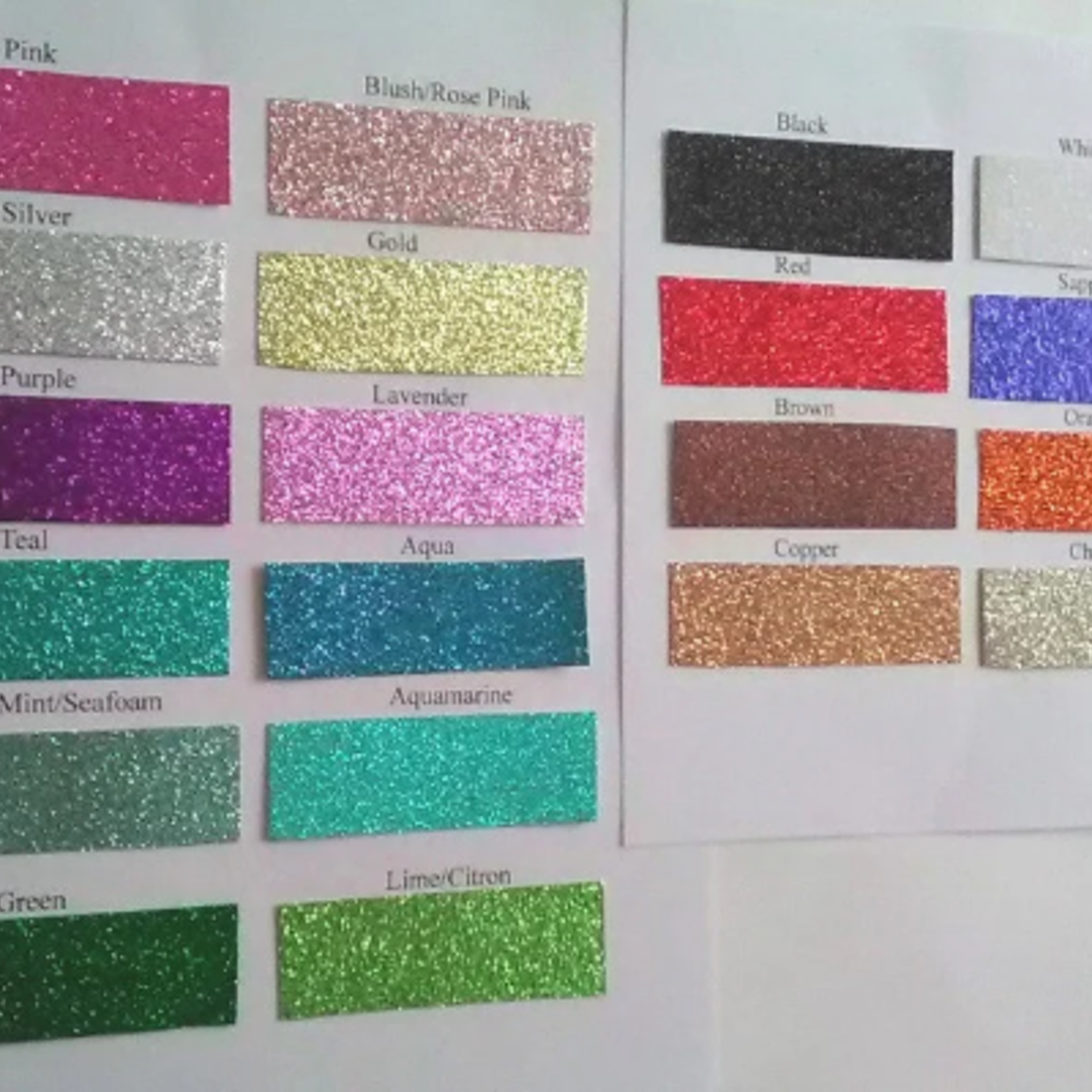Glitter Picture Frame - Sparkling Fine Glitter in a Variety of Colors for 8 x 10 photos and info
