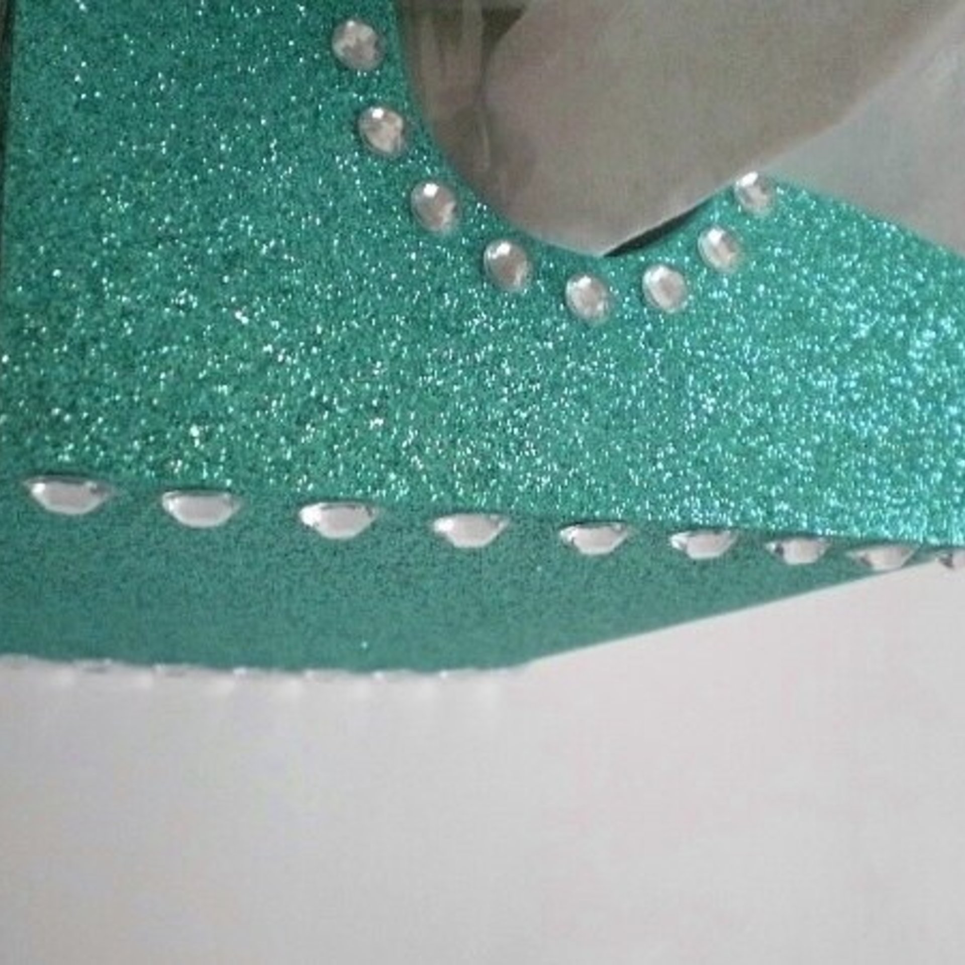 Glitter & Bling Tissue Box Cover-Sparkling Fine Glitter in Turquoise or a Variety of Glitter Colors w/ Clear Rhinestones