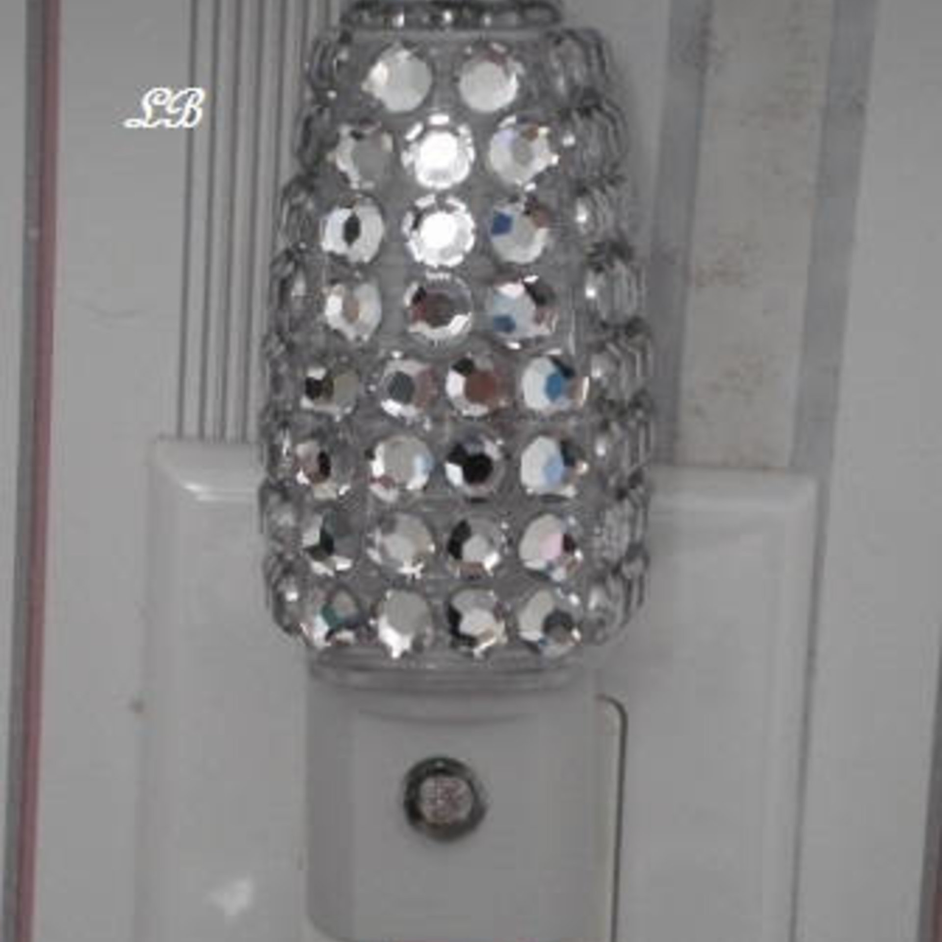 Bling Night Light w/ Clear Rhinestones - Energy saving, automatic on/off sensor, clear led lighting