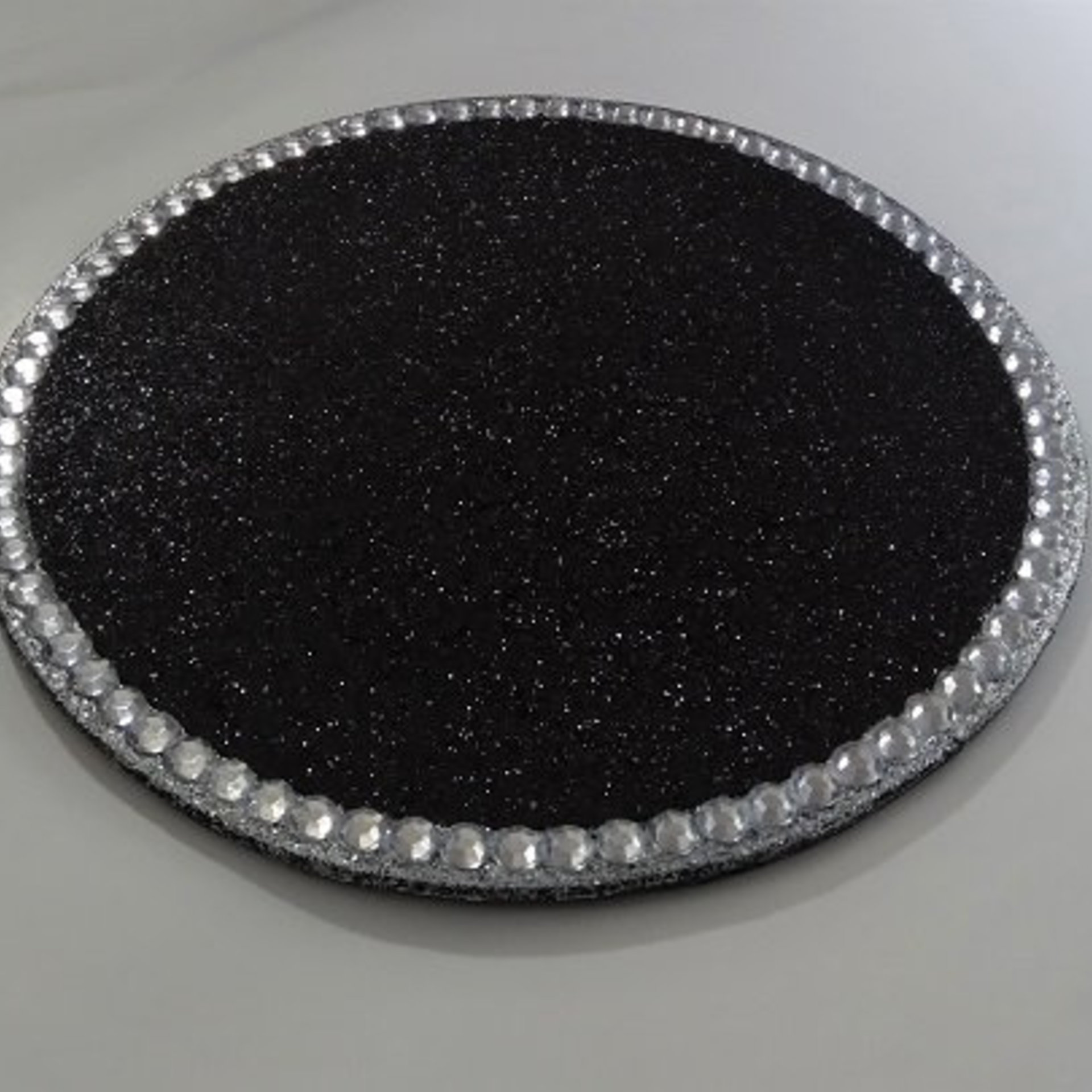 Glitter & Bling Mousepad - Sparkling Fine Glitter w/Clear Rhinestones