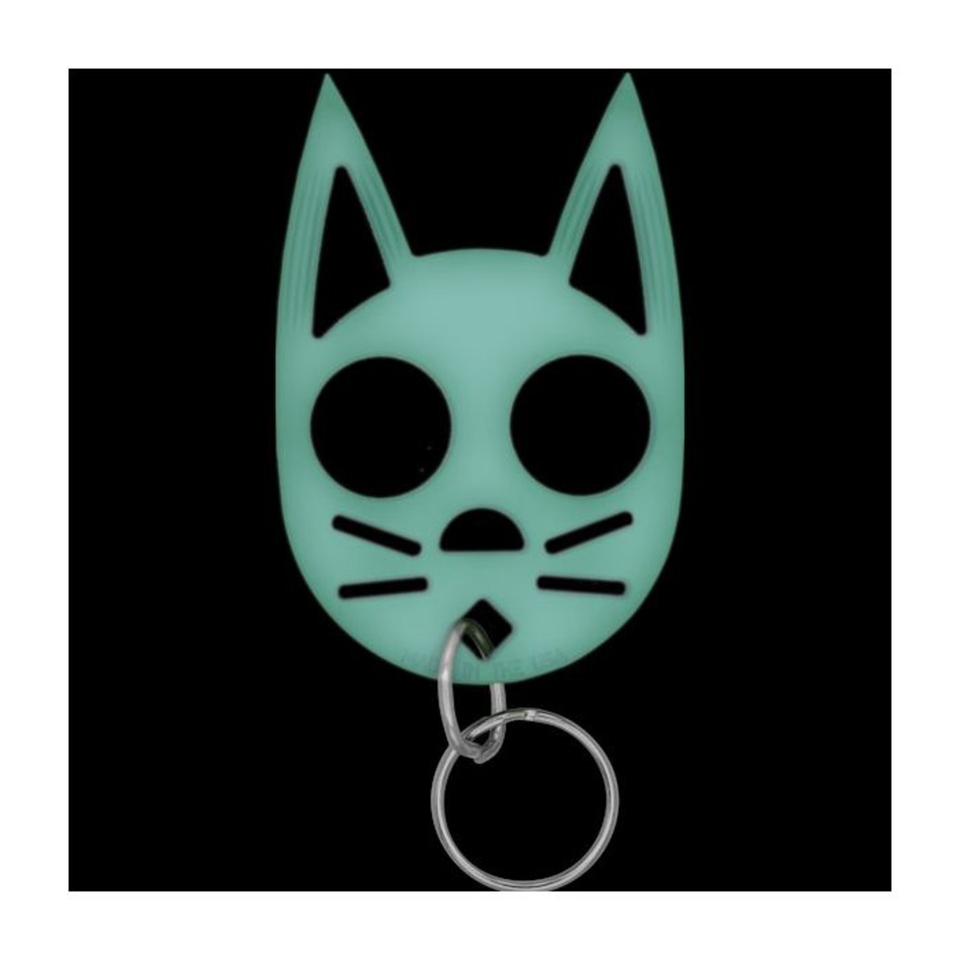Cat Self Defense Keychain -  black, clear, pink, purple, red, or glow in the dark