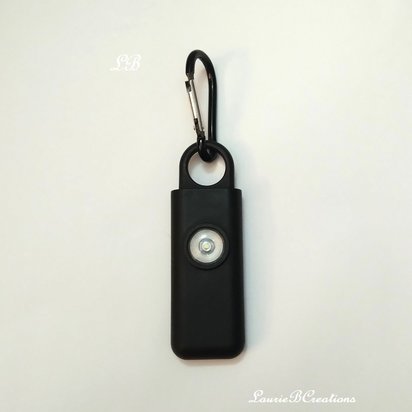 Personal Alarm Keychain- 130 Decibel with Strobe Light - black, light pink, or light blue