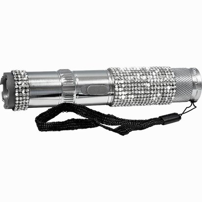 Bling Stun Flashlight with silver or black rhinestones