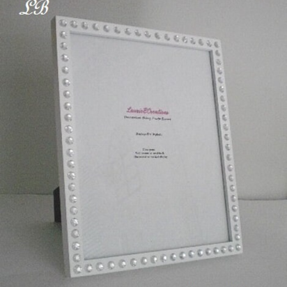 Bling Picture Frame - Black or White w/ Clear Rhinestones for 8 x 10 photos and Info