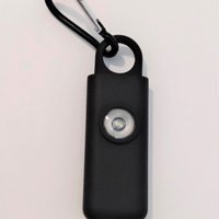 Cheetah Cross & Alarm Keychain Safety Set-130 decibel alarm with strobe light and cheetah/leopard cross or purse charm