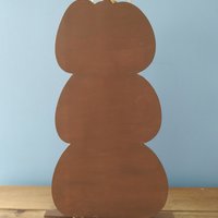 Stacked Wood Pumpkins - Handpainted Fall decor in brown with colorful sparkling pumpkins