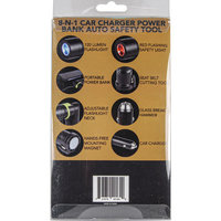 8 in 1 Auto Safety Tool with charger bank