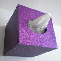 Glitter Tissue Box Cover-Pink/Raspberry Fine Glitter or Choose From Variety of Glitter Colors-Square Boutique Tissue Cover