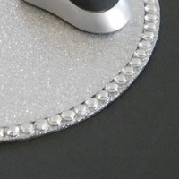Glitter & Bling Mousepad - Sparkling Fine Glitter w/Clear Rhinestones