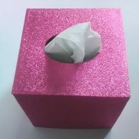 Glitter Tissue Box Cover-Pink/Raspberry Fine Glitter or Choose From Variety of Glitter Colors-Square Boutique Tissue Cover