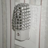 Bling Night Light w/ Clear Rhinestones - Energy saving, automatic on/off sensor, clear led lighting
