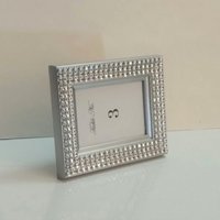 Bling Table Number Frame- Gold Diamond Wrap Tabletop Frame for 2 x 3 info or photo