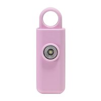 Personal Alarm Keychain 130 decibel with strobe light - black, light pink, or light blue