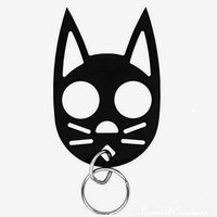Cat Self Defense Keychain -  black, pink, purple, red, or glow in the dark