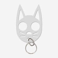 Cat Self Defense Keychain -  black, pink, purple, red, or glow in the dark