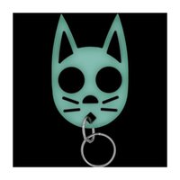 Cat Self Defense Keychain -  black, pink, purple, red, or glow in the dark