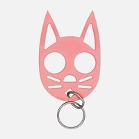 Cat Self Defense Keychain -  black, pink, purple, red, or glow in the dark