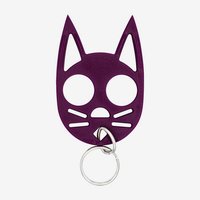 Cat Self Defense Keychain -  black, pink, purple, red, or glow in the dark