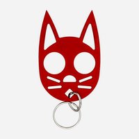 Cat Self Defense Keychain -  black, pink, purple, red, or glow in the dark