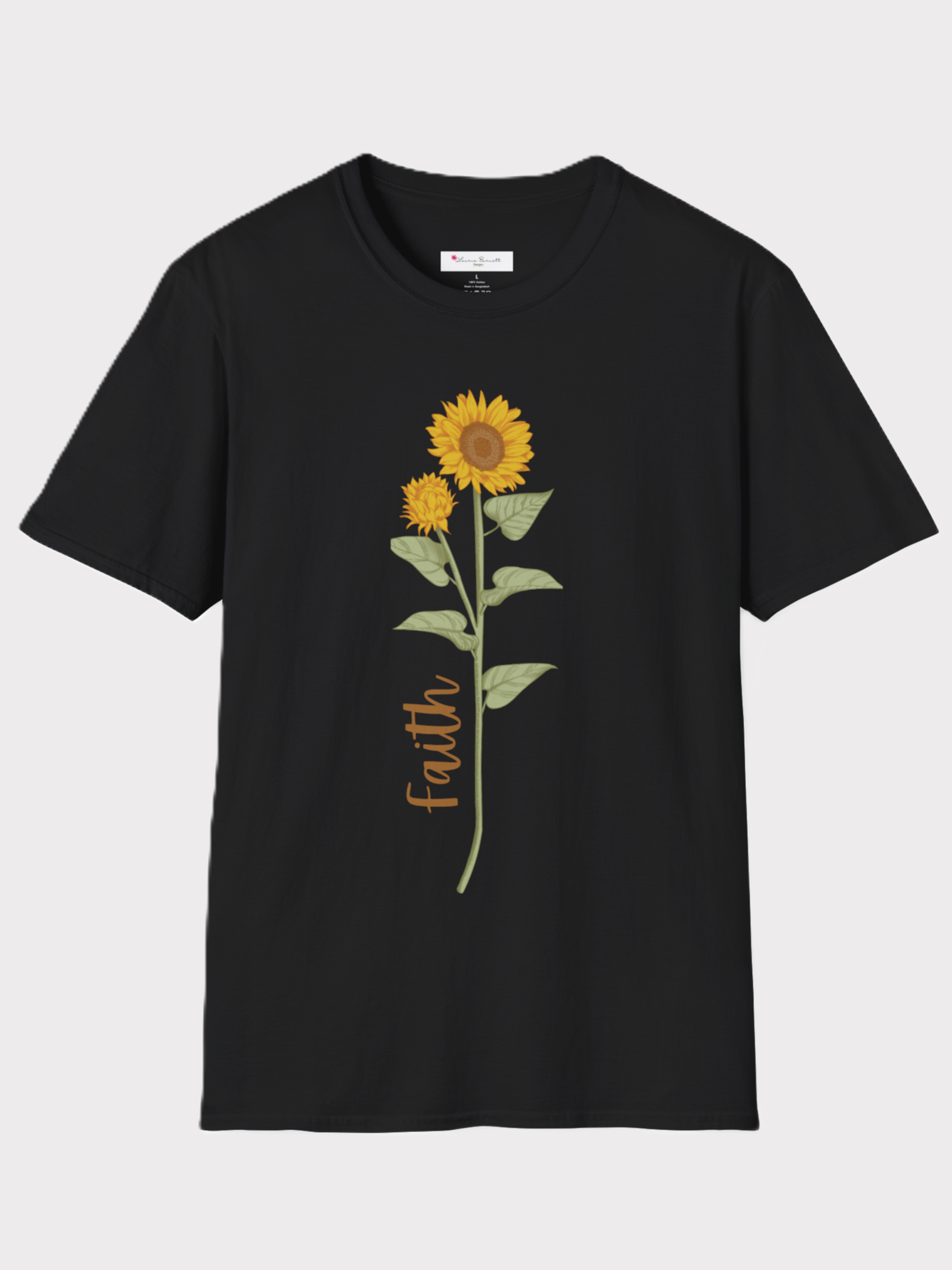 Sunflower & Faith softstyle t-shirt, cotton, unisex, black, white, sand, sport grey