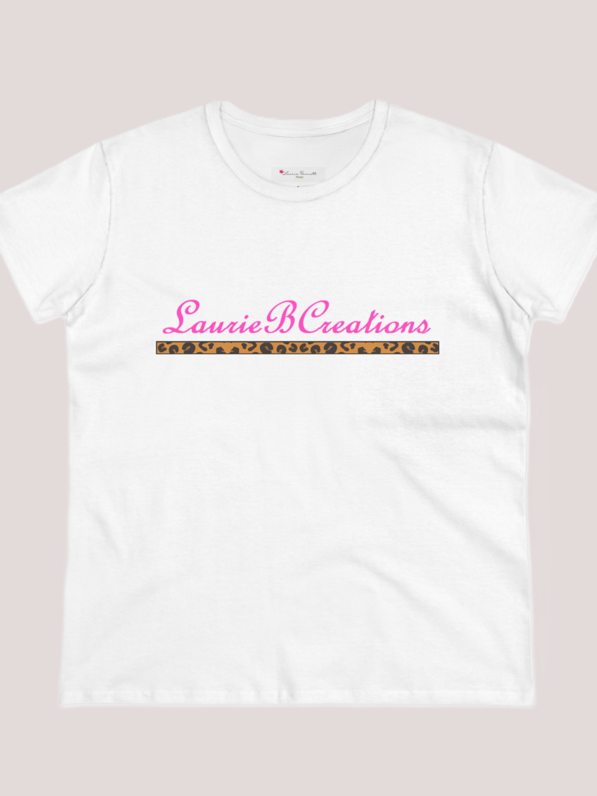 LaurieBCreations women's soft cotton tee with pink and animal print 
