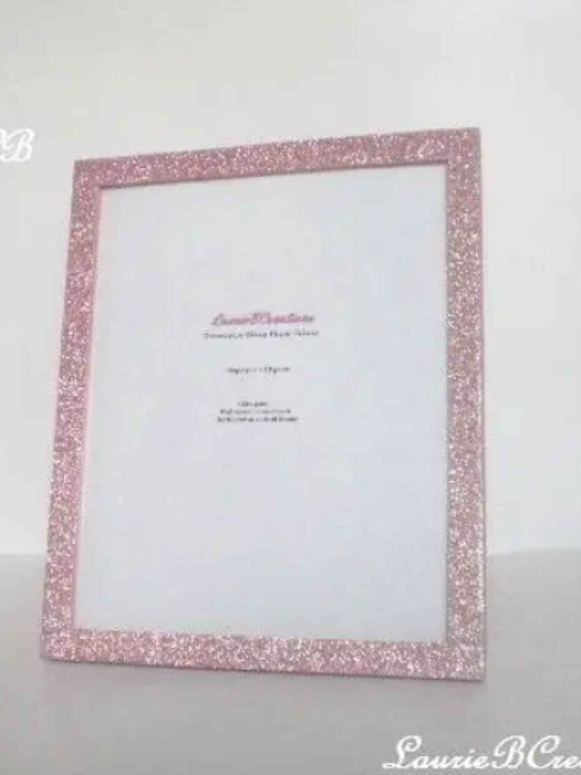 Glitter Picture Frame - Sparkling Fine Glitter in a Variety of Colors for 8 x 10 photos and info