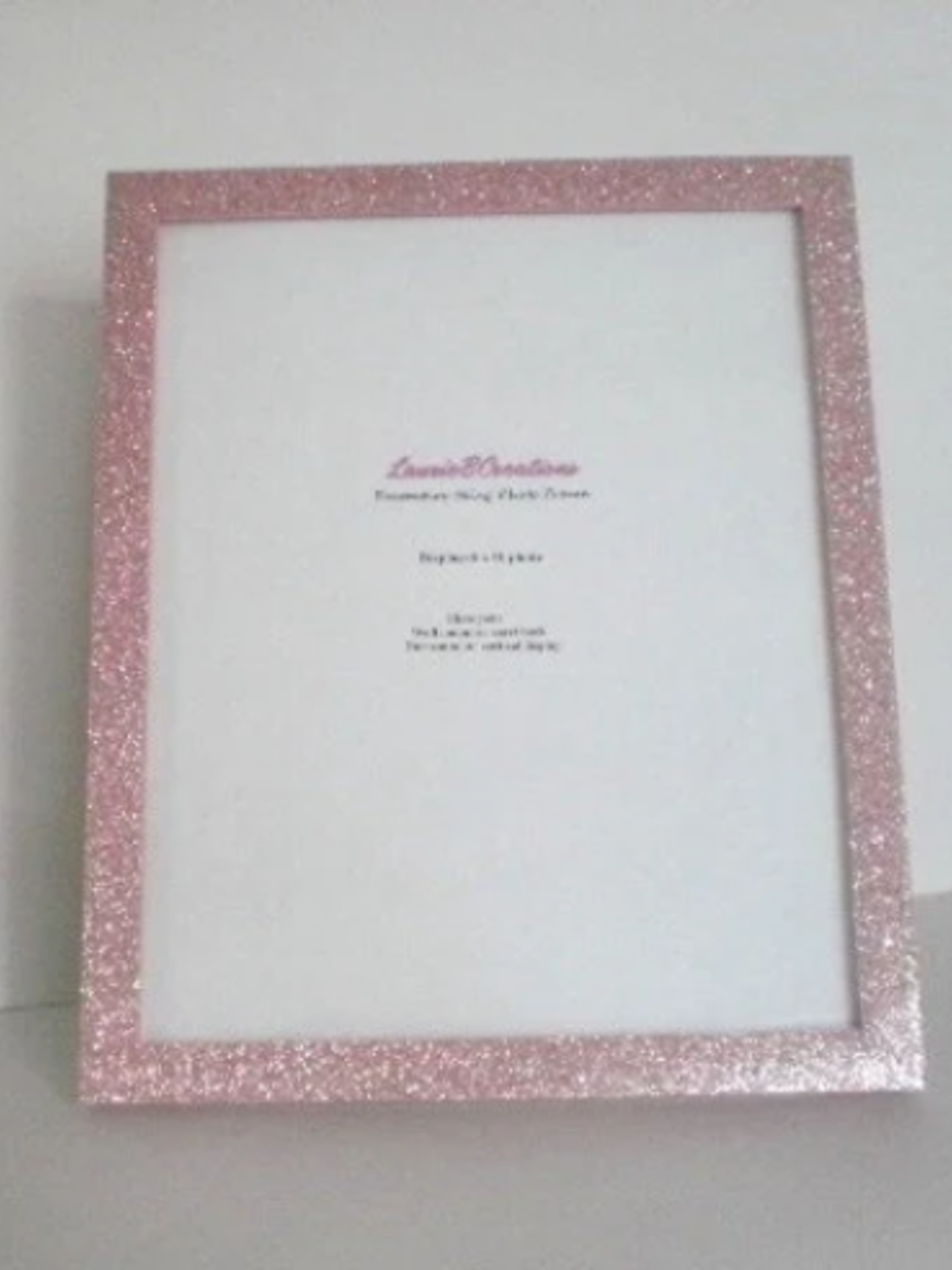 Glitter Picture Frame - Sparkling Fine Glitter in a Variety of Colors for 8 x 10 photos and info
