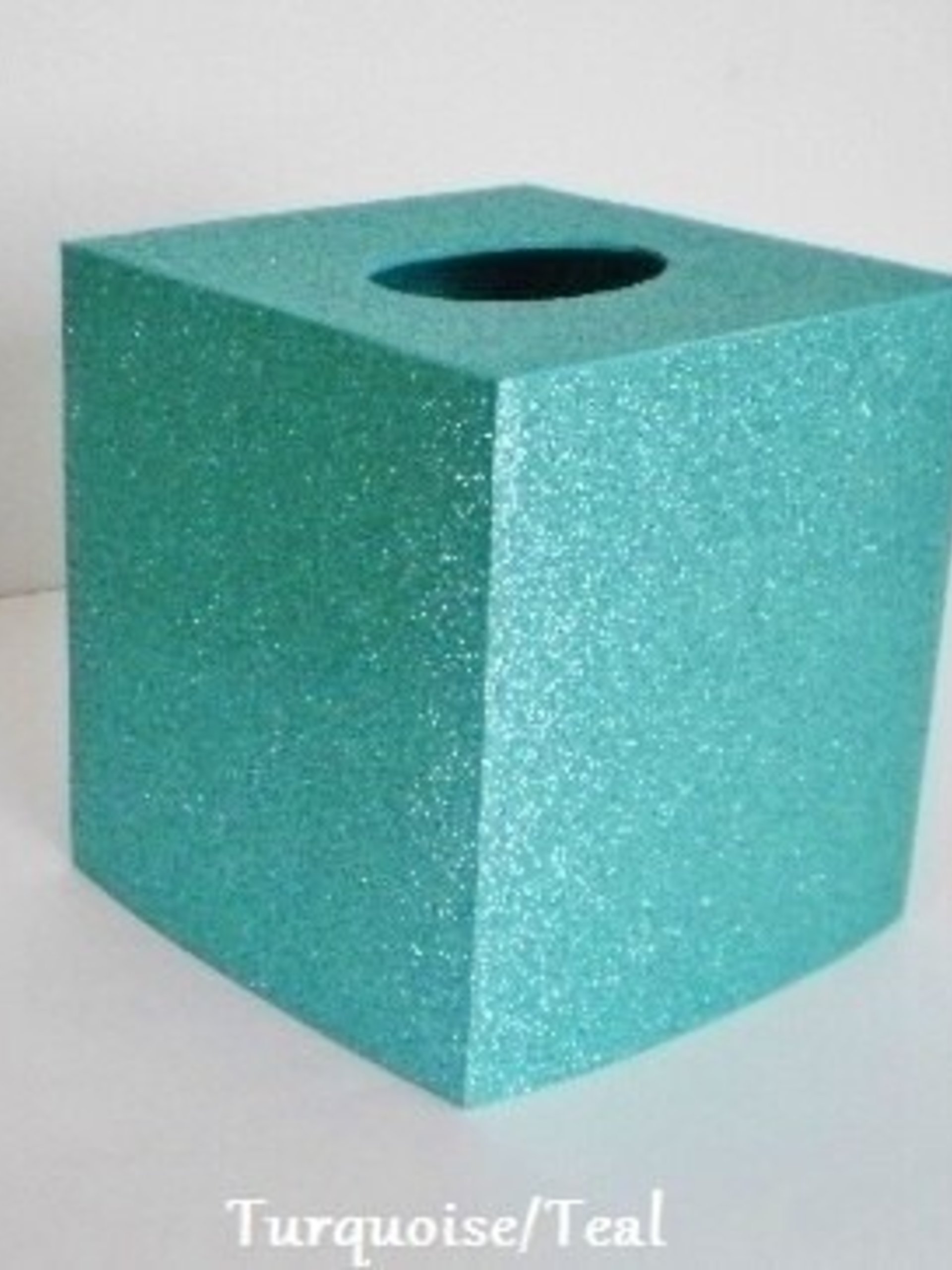 Glitter Tissue Box Cover-Pink/Raspberry Fine Glitter or Choose From Variety of Glitter Colors-Square Boutique Tissue Cover