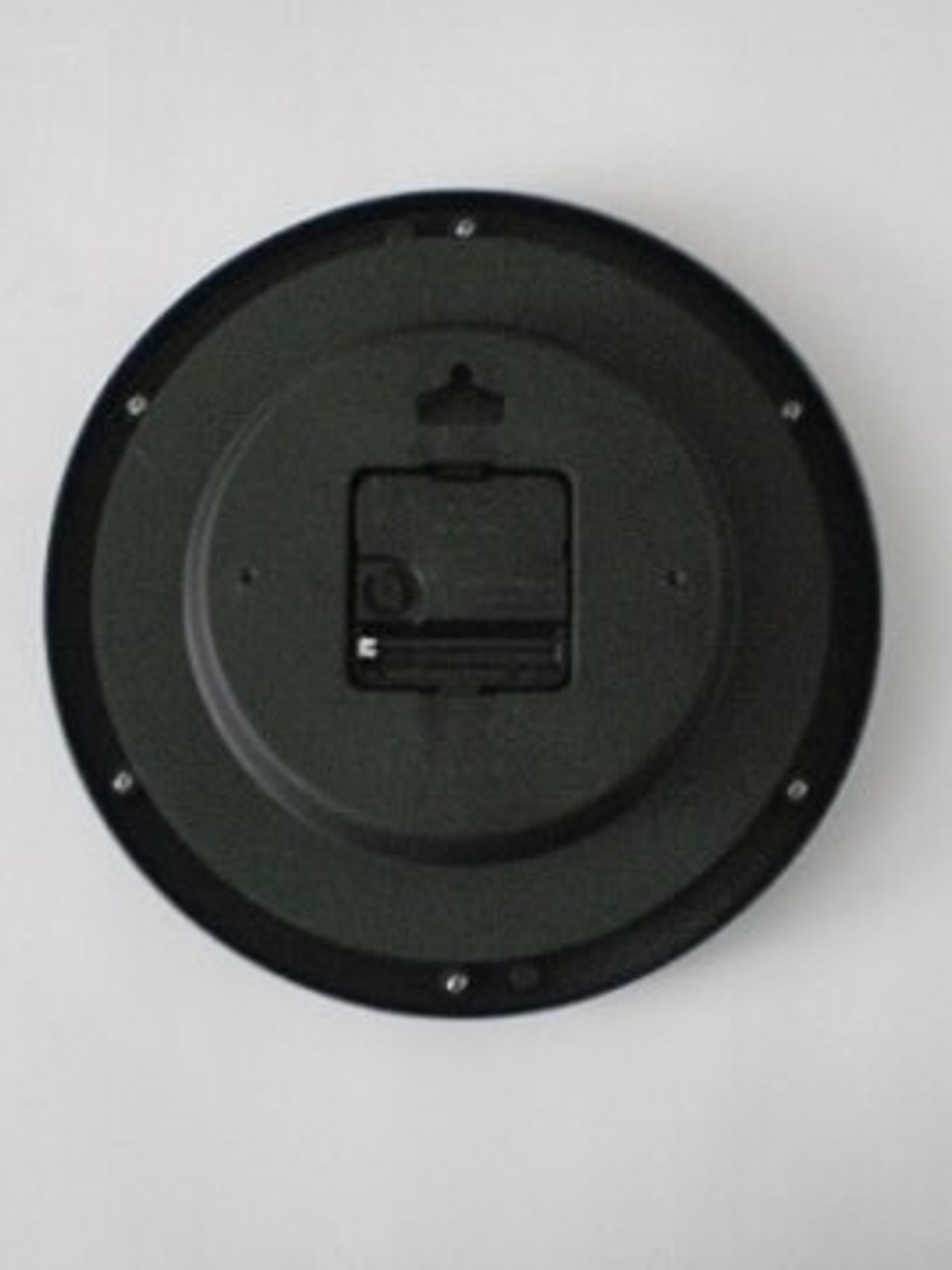 Bling Wall Clock - Decorative Round Black and White Clock w/ Sparkling Clear Rhinestones - 9"