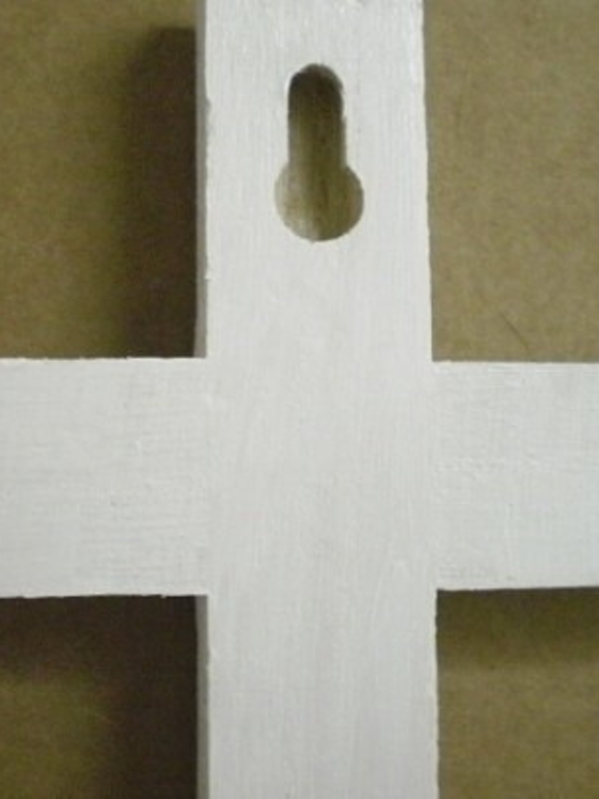 Bling Wall Cross - Handpainted Wood Cross w/ clear rhinestones and glitter paint - 8" x 4.5"