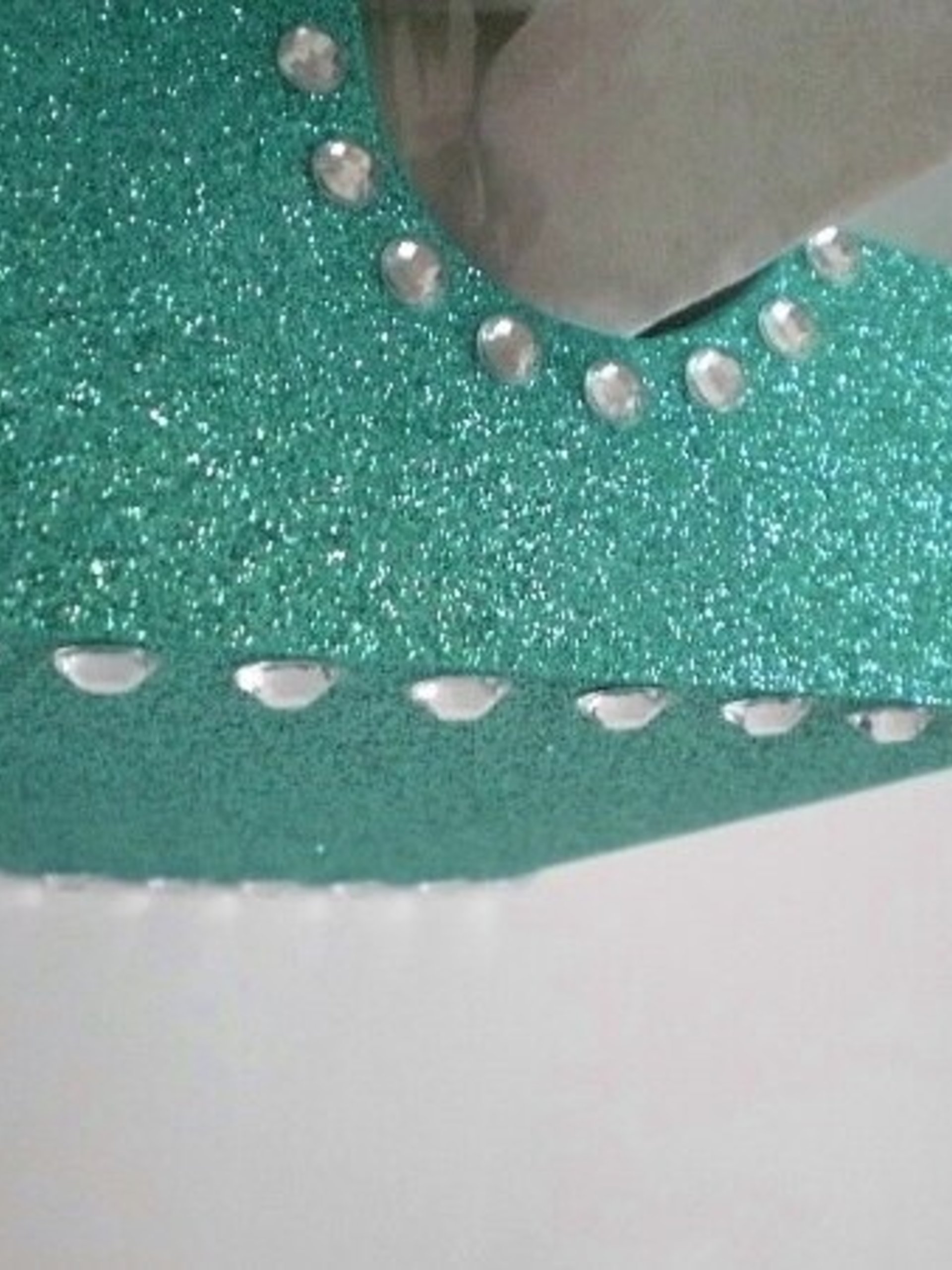 Glitter & Bling Tissue Box Cover-Sparkling Fine Glitter in Turquoise or a Variety of Glitter Colors w/ Clear Rhinestones