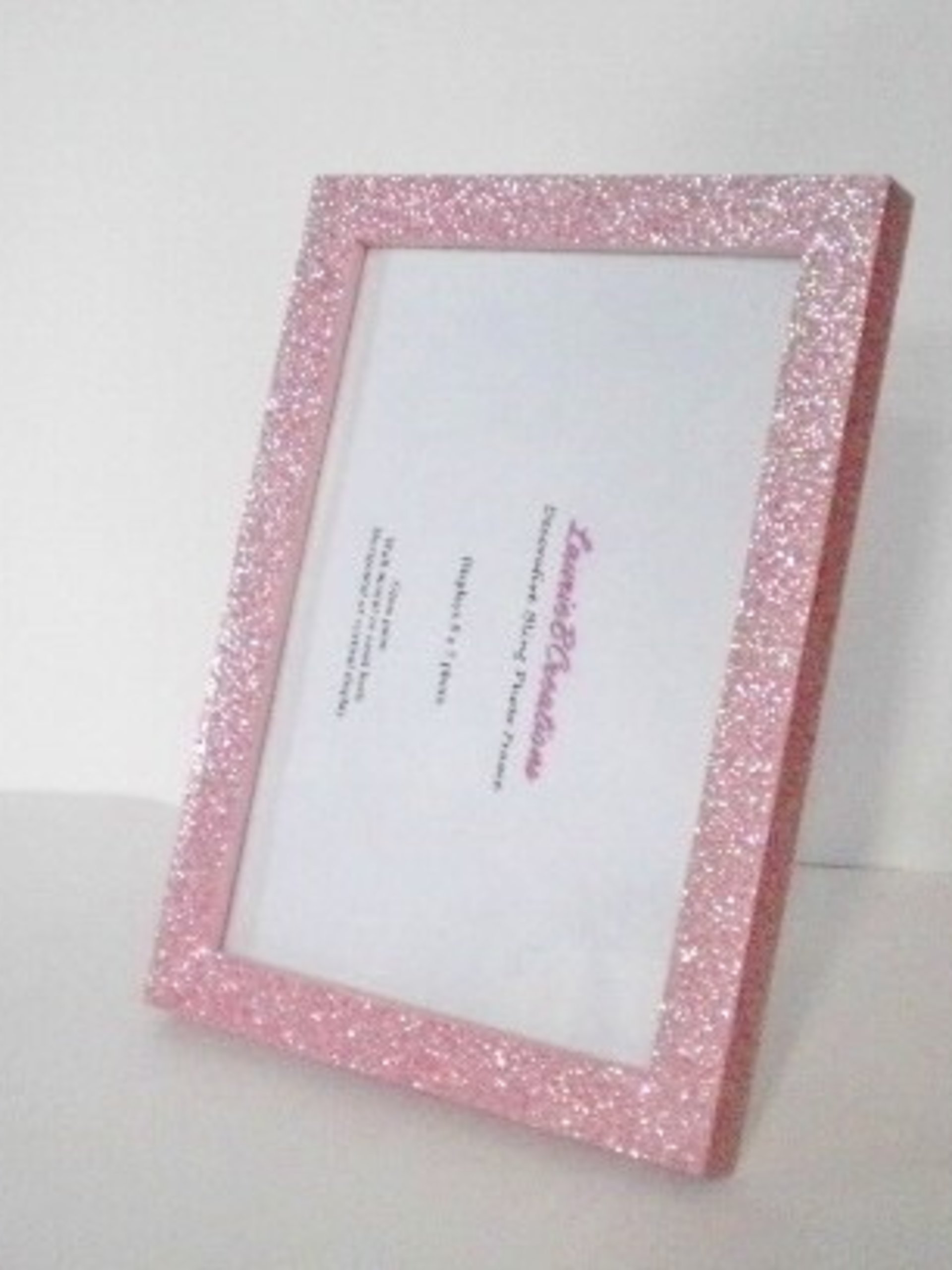 Fine Glitter Picture Frame - Decorative Sparkling Fine Glitter in a Variety of Colors- for 4 x6 or 5 x7 photos or info